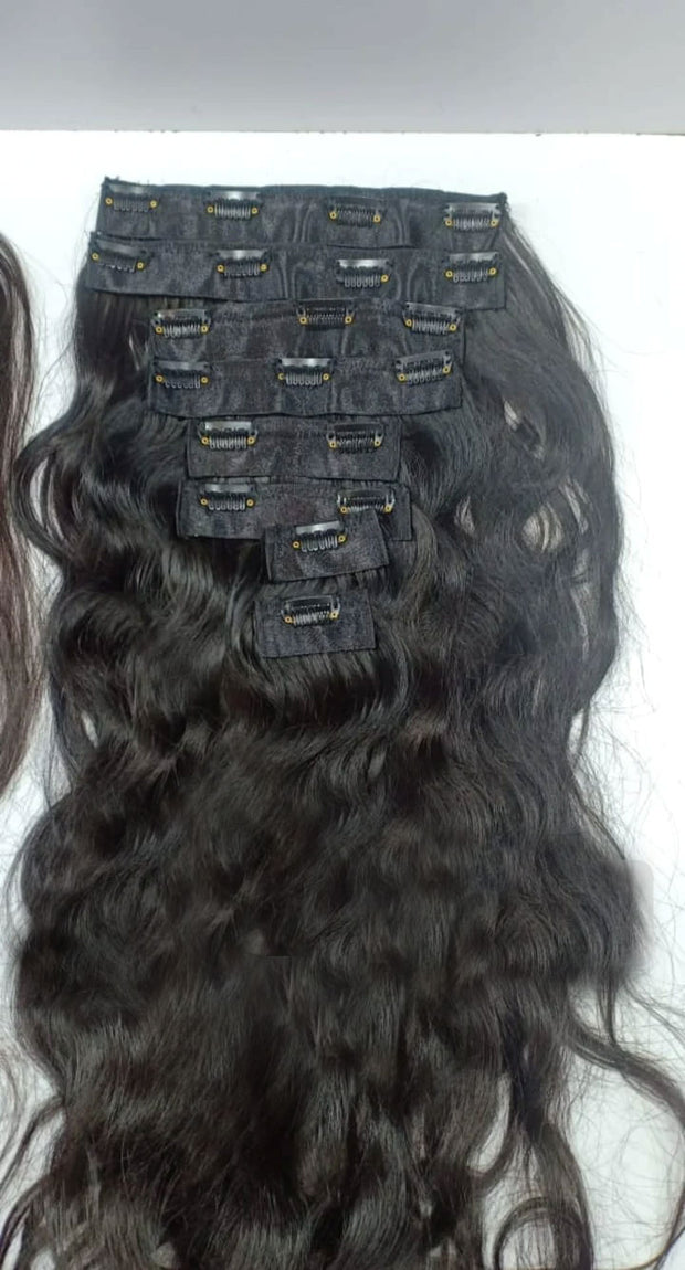 Clip-ins Hair Extensions South Indian Raw Hair