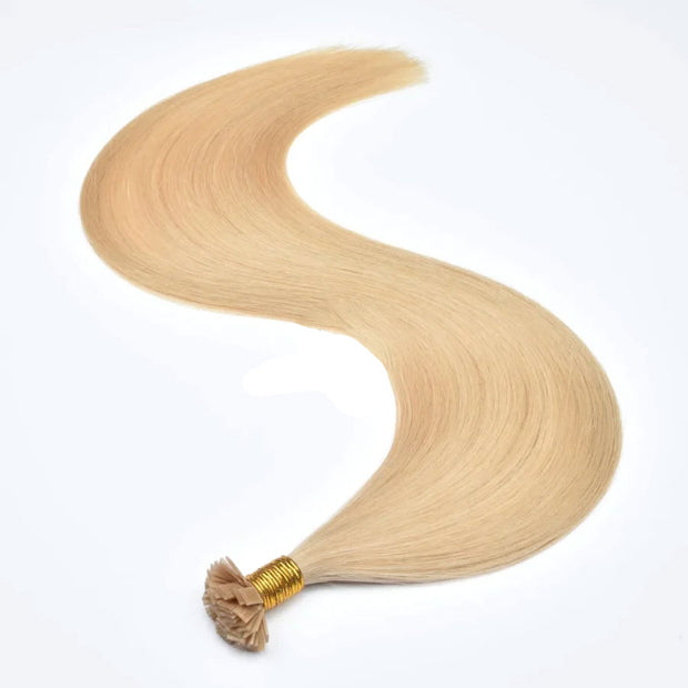 Grade 10A Double Drawn Straight Colored Flat Tips Extensions