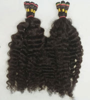 Loose Curly I-Tips Microlinks - North Indian Raw Hair