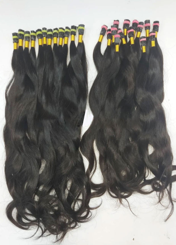 Natural Straight I-Tips Microlinks - South Indian Raw Hair