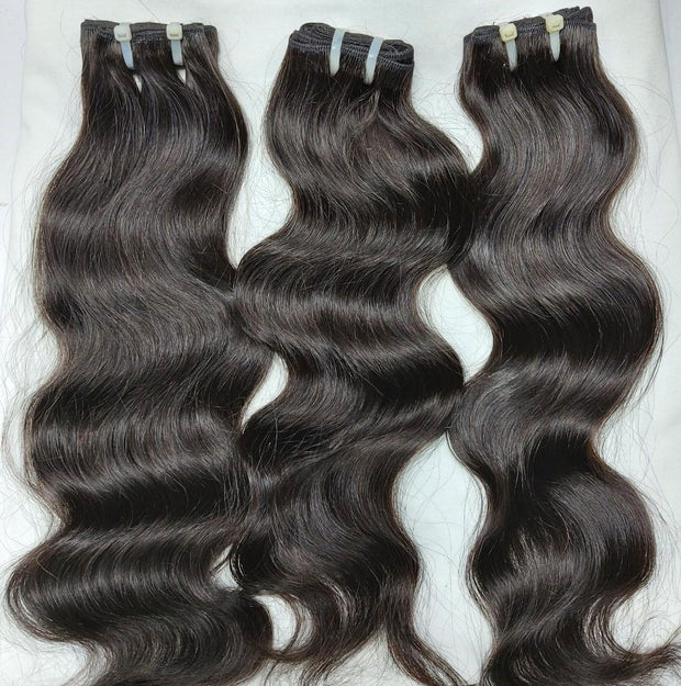 Natural Wavy North Indian Raw Hair (USA STOCK)