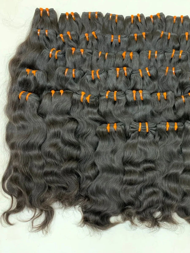 Natural Wavy Cambodian Raw Hair (USA STOCK)